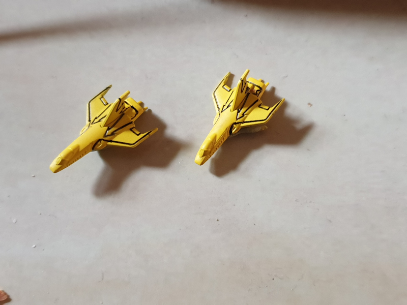 Space Yamato Black Tiger fighters edges marked