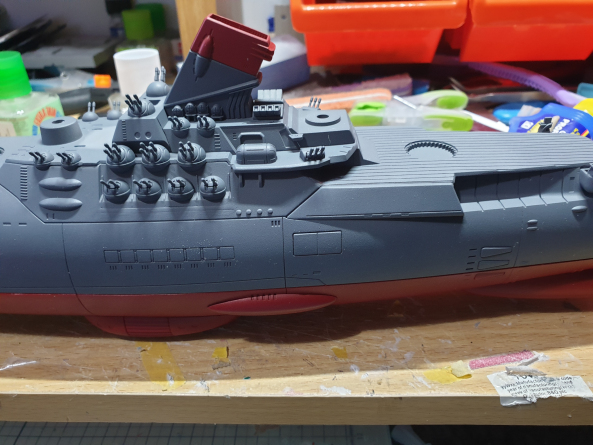 Space Yamato upper and lower hull fitted