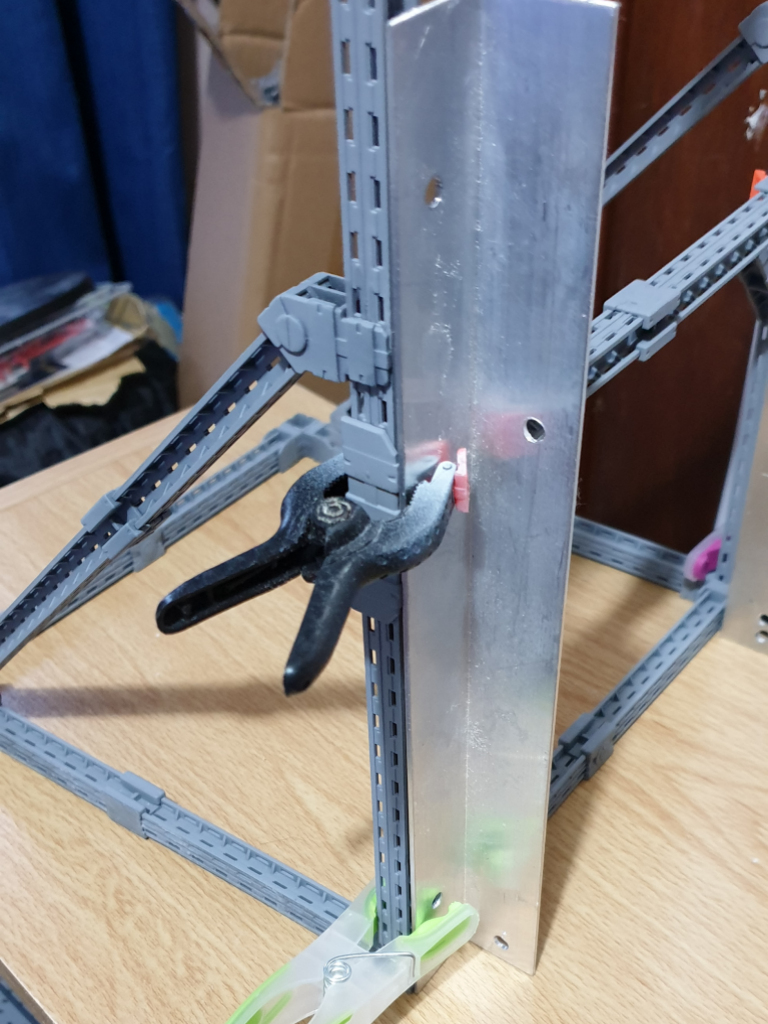 PG Diorama - Making sure girder frame at correct angle when dried